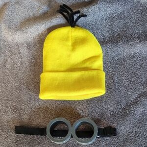 Yellow Beanie and Goggles Set